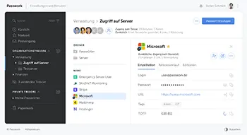 Passwork password manager interface showing secure vault organization