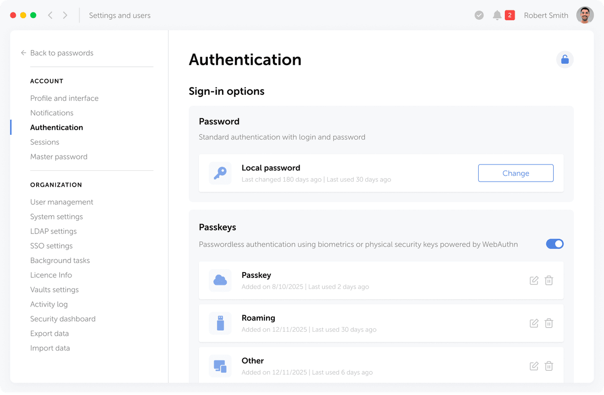 Passwork desktop app — credentials and TOTP