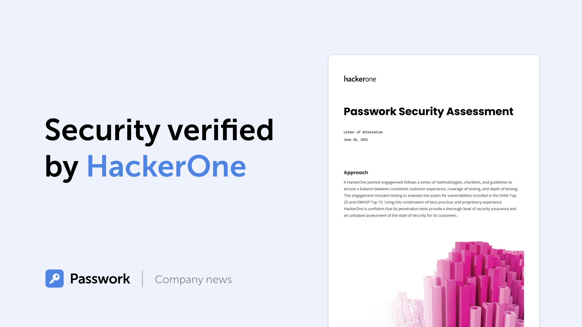 Passwork 7: Security verified by HackerOne