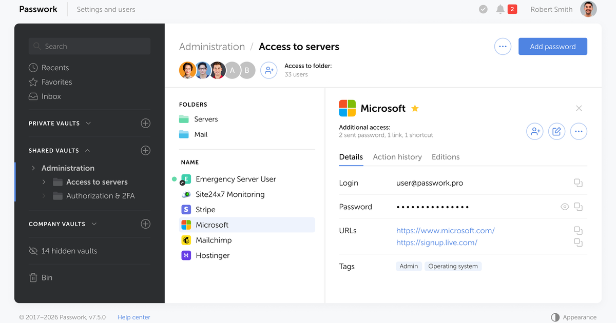Gestor de contraseñas para Microsoft Edge | Passwork