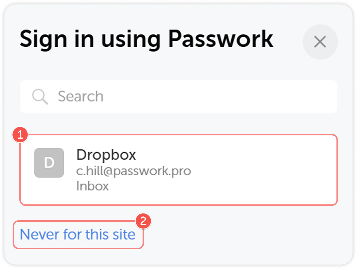 Add password form