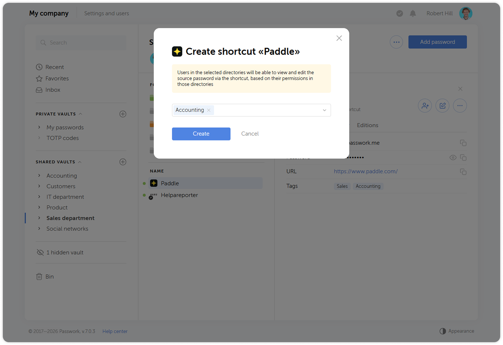 Shortcut destination selection