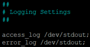 Nginx log configuration in nginx.conf