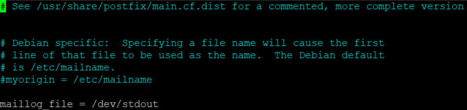 The maillog_file directive in postfix.conf