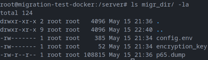 Contents of migr_dir after the conversion