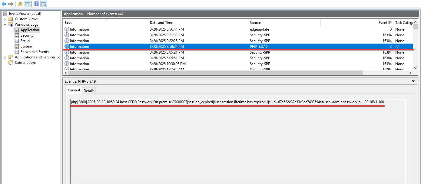 Passwork Event Viewer