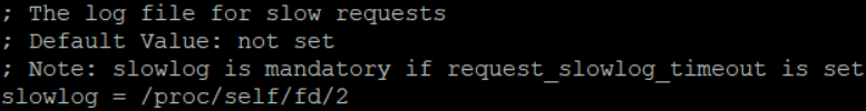 The slowlog directive in www.pool