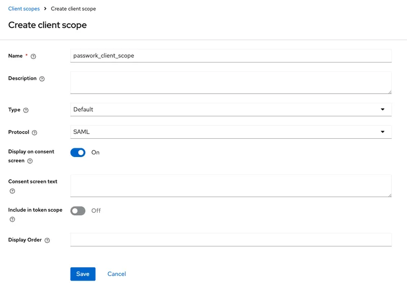 Editar parámetros de la plantilla creada