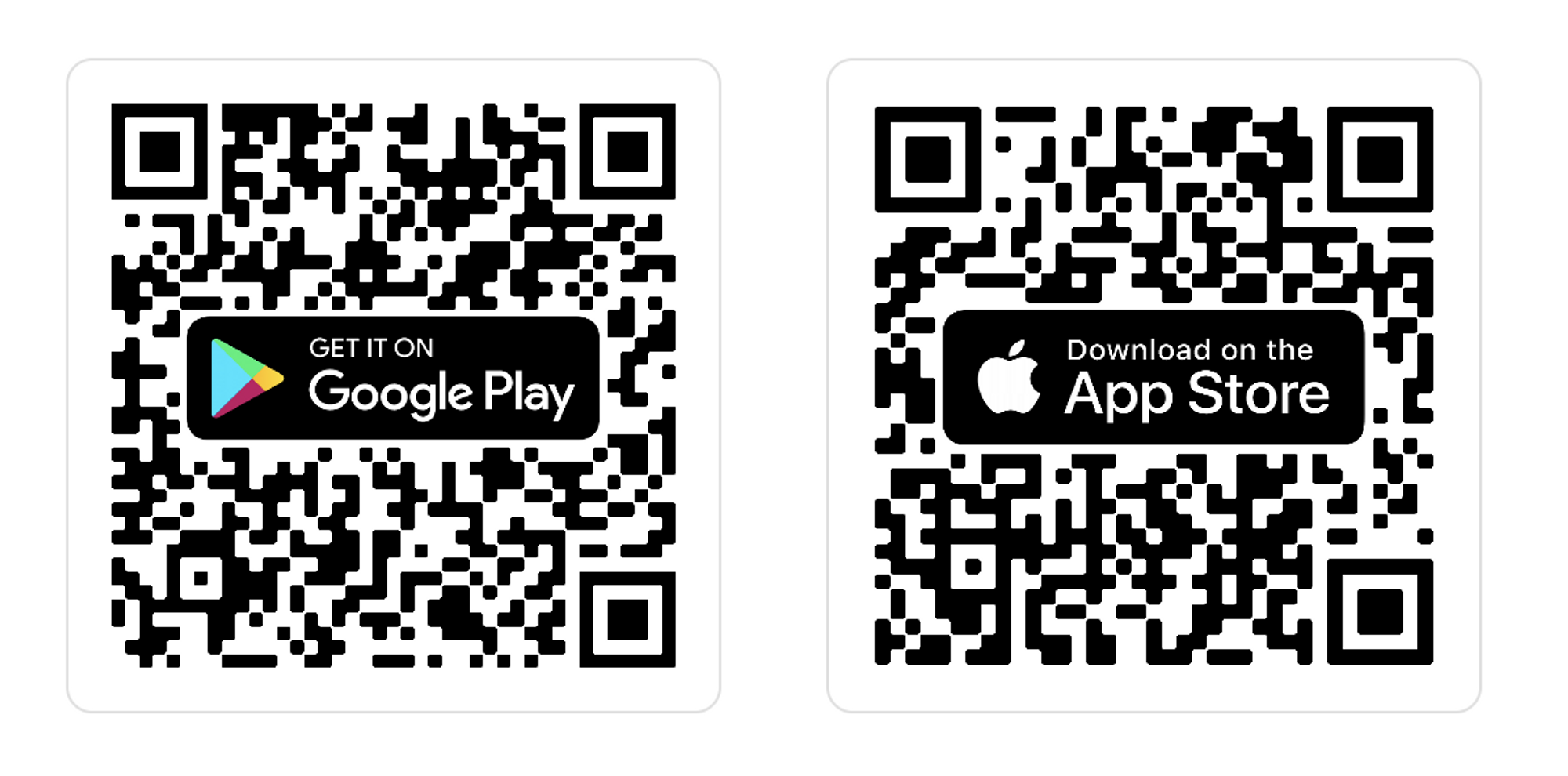 QR codes for downloading mobile applications