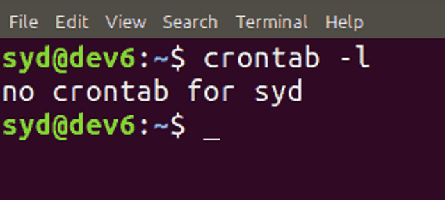 No crontab files
