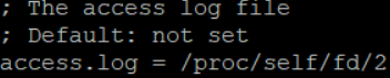 The access.log directive in www.pool