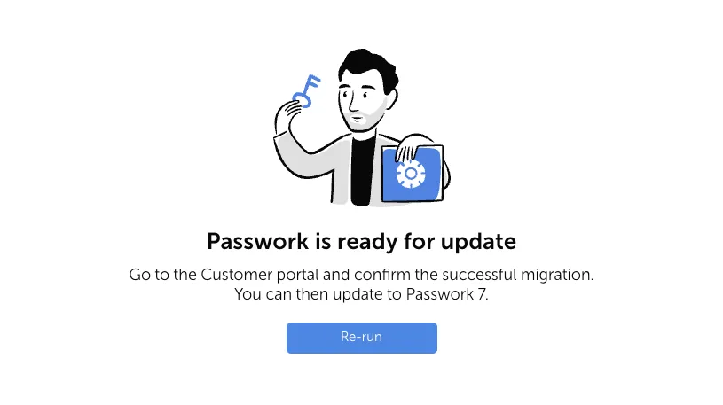 Example of successful initial migration completion