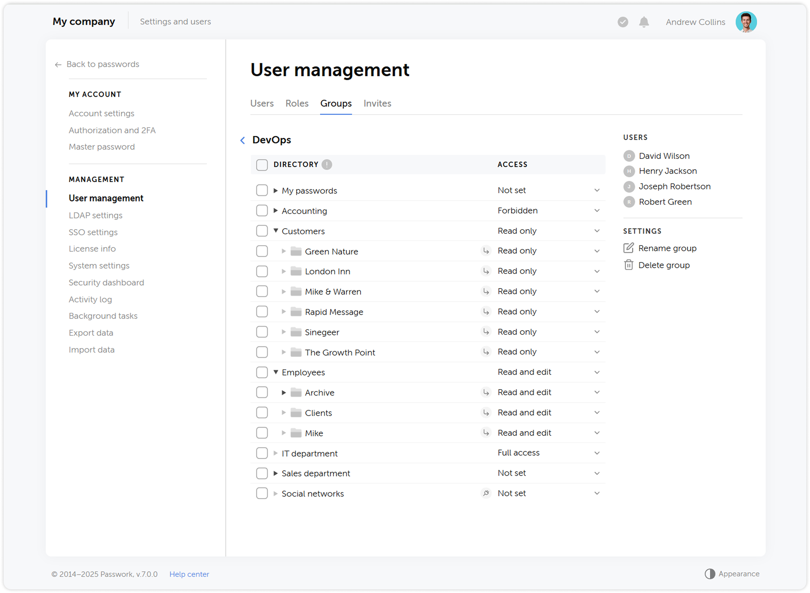 Searching password by browser extension