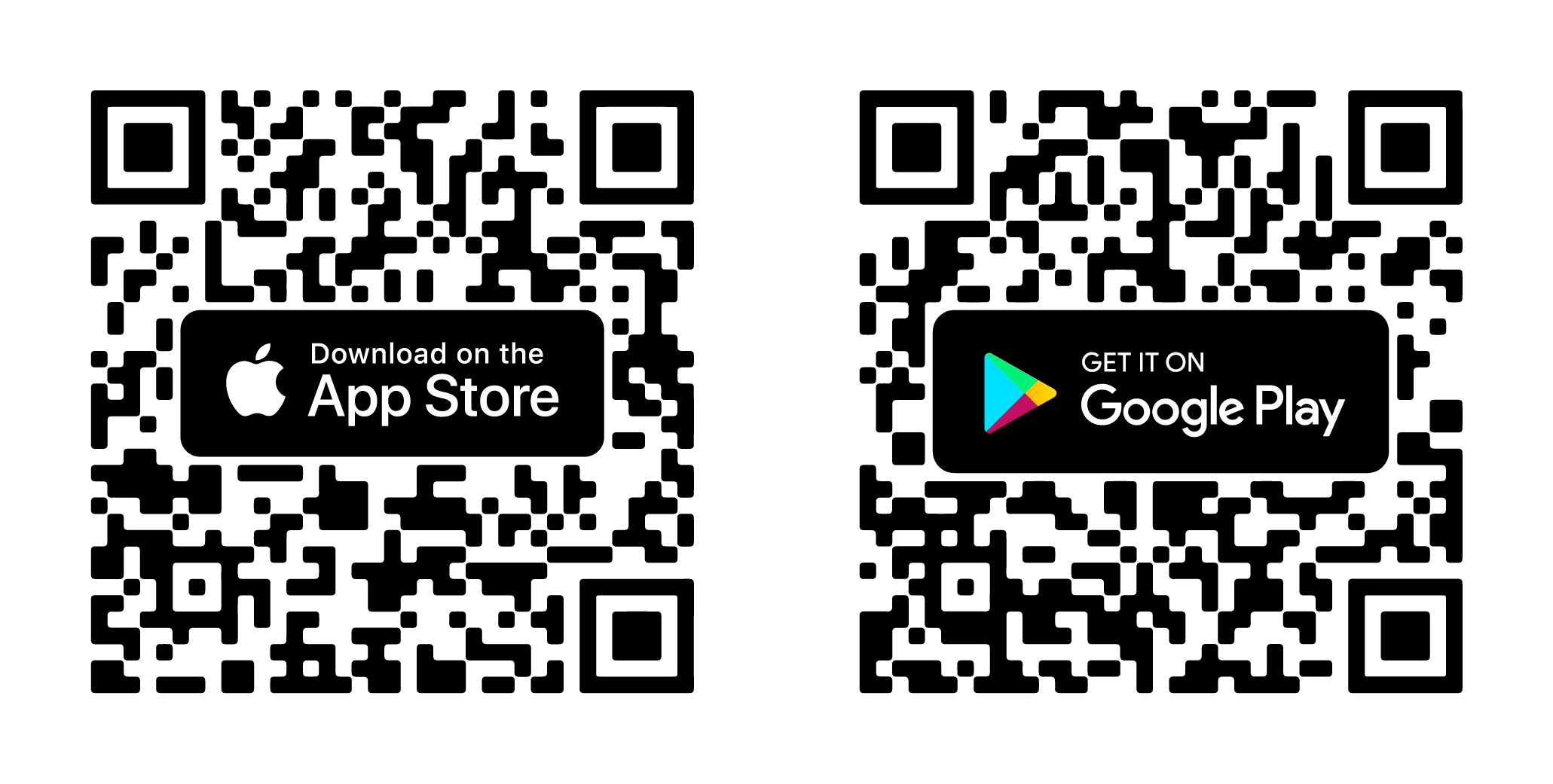 QR codes for downloading Passwork mobile app