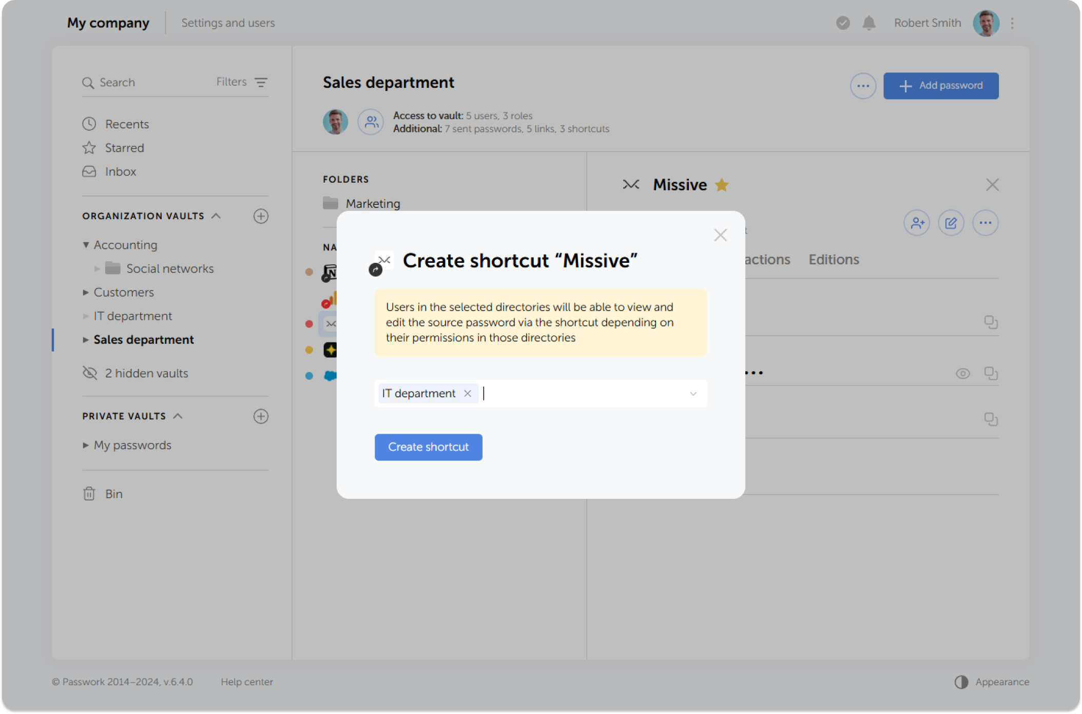 Choose shortcut location