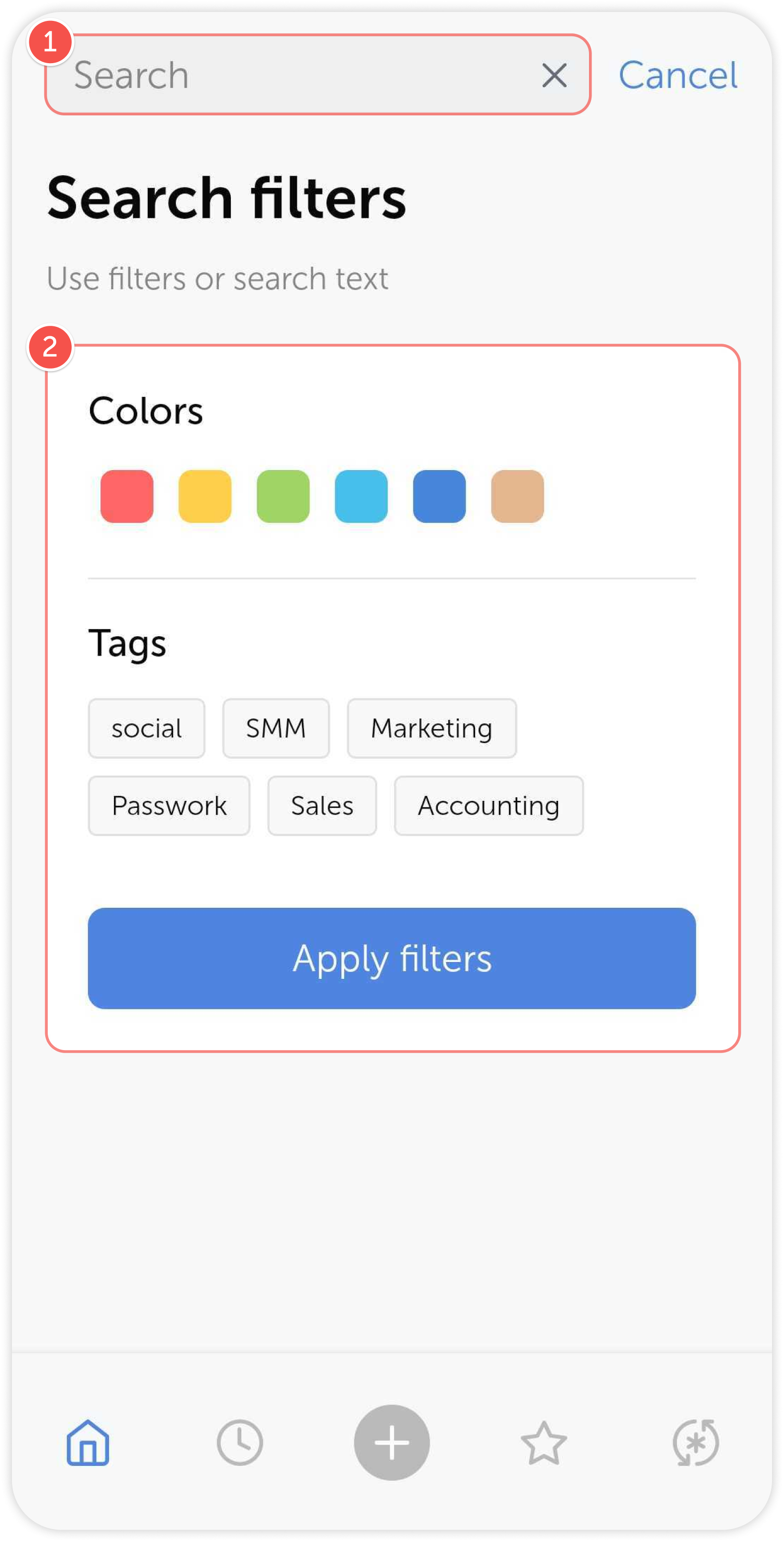 Search interface
