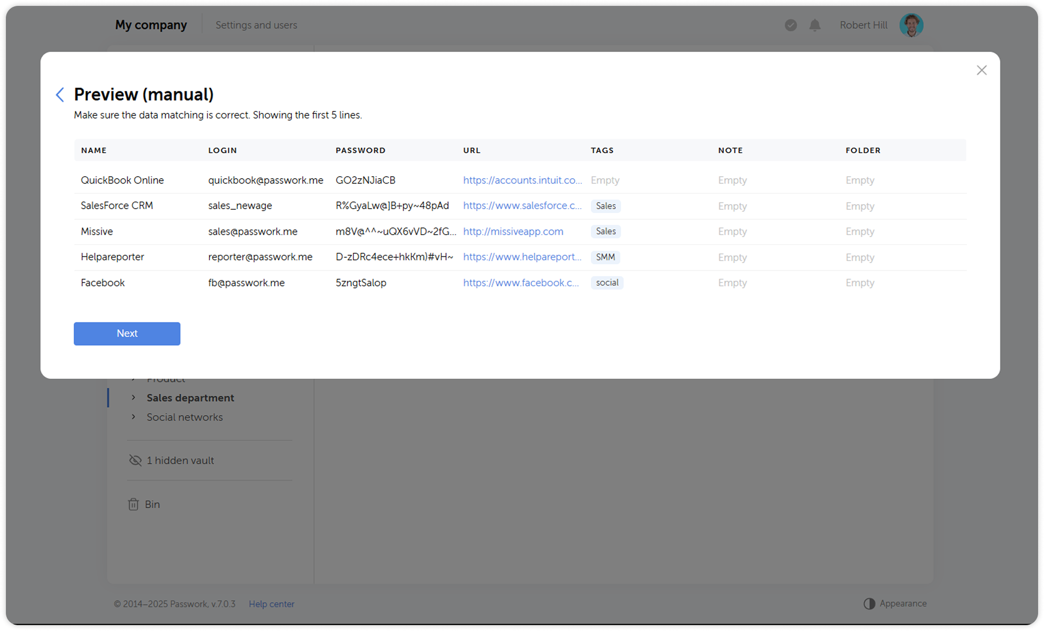 Data matching verification