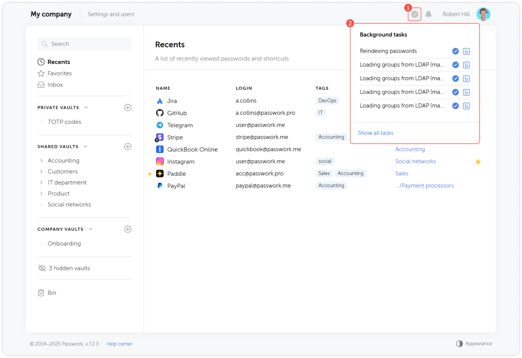 Background tasks icon