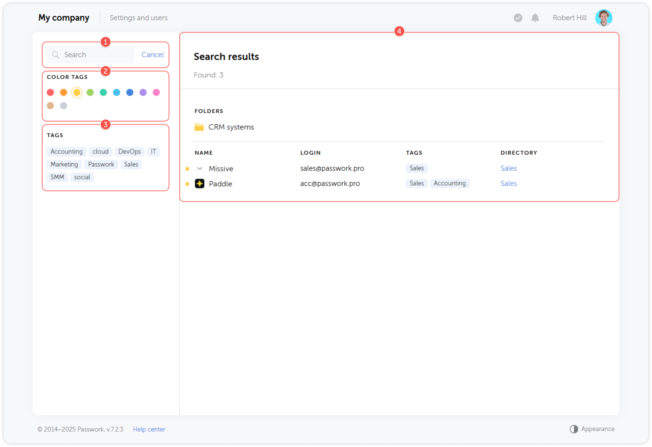 Search bar interface